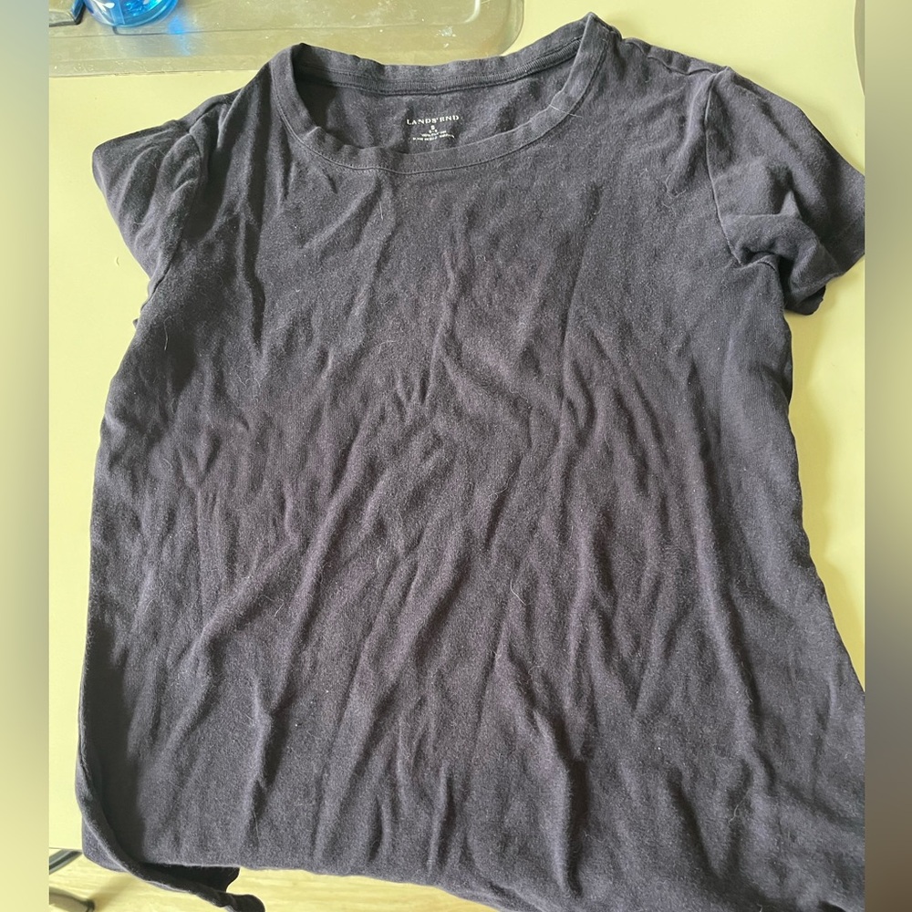 Lands end navy blue shirt